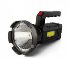 Lanterna de mana T100 incarcare usb LED+COB foto