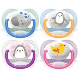 Set suzete Avent Ultra Air Girl 0m+, SCF080/11, mov/roz
