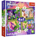 PUZZLE 4IN1 LUMEA DRAGONULUI DIPLODOK SuperHeroes ToysZone