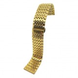 Cumpara ieftin Bratara Ceas Aurie Otel Inoxidabil Time Veranda 22mm WZ3791 Aspect Lucios Capete Drepte