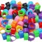Set 100 inele pentru pasari, Plastic, 8 mm, Multicolor