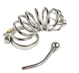 CockCage Centura Castitate Barbati Dispozitiv Metal Penis cu Uretra Plug Sound B