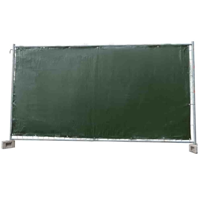 Prelată pentru gard de construcție 160g/m&sup2; verde PE 1,76m x 3,41m