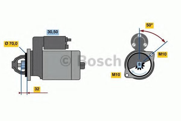 Starter SUZUKI IGNIS II (2003 - 2016) BOSCH 0 986 023 230