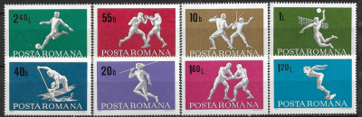 B1221 - Romania 1969 - Sport 8v. neuzat,perfecta stare foto