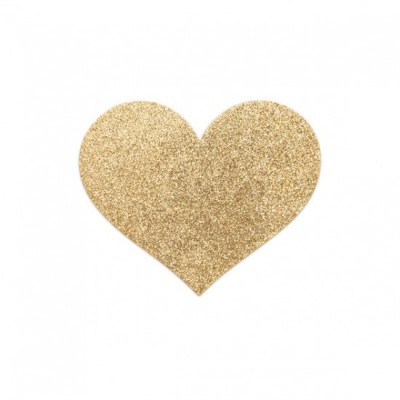 BIJOUX - INDISCRETS FLASH GOLDEN HEART NIPPLE COVERS foto