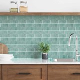 vidaXL Placă de metrou 10 pcs Gri Verde 29 x 21 cm Poliuretan și PET 42021245