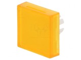 Lentilă Buton 22mm Transparentă Galbenă Plastic