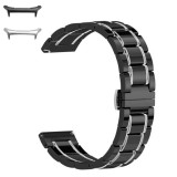 Curea ceramica, compatibila Samsung Galaxy Watch Ultra, Negru/Argintiu