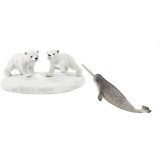 Figurina Schleich, Banc de gheata cu ursi polari si narval