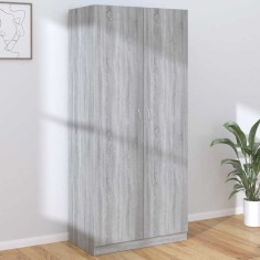 vidaXL Șifonier, gri sonoma, 90x52x200 cm, lemn prelucrat 815355