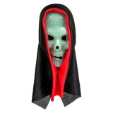 Masca Deghizare Halloween, Craniu Full Face, Fluorescent, Multicolor, Plastic, Poliester, Oem