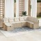 vidaXL Set de canapele pentru grădină cu pernă 8 pcs Bej Rattan poli 3360262