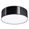 Lustră De Tavan Arena Negru Pvc 1 Bec Rotund Minimalist De Interior