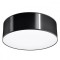 Lustră De Tavan Arena Negru Pvc 1 Bec Rotund Minimalist De Interior
