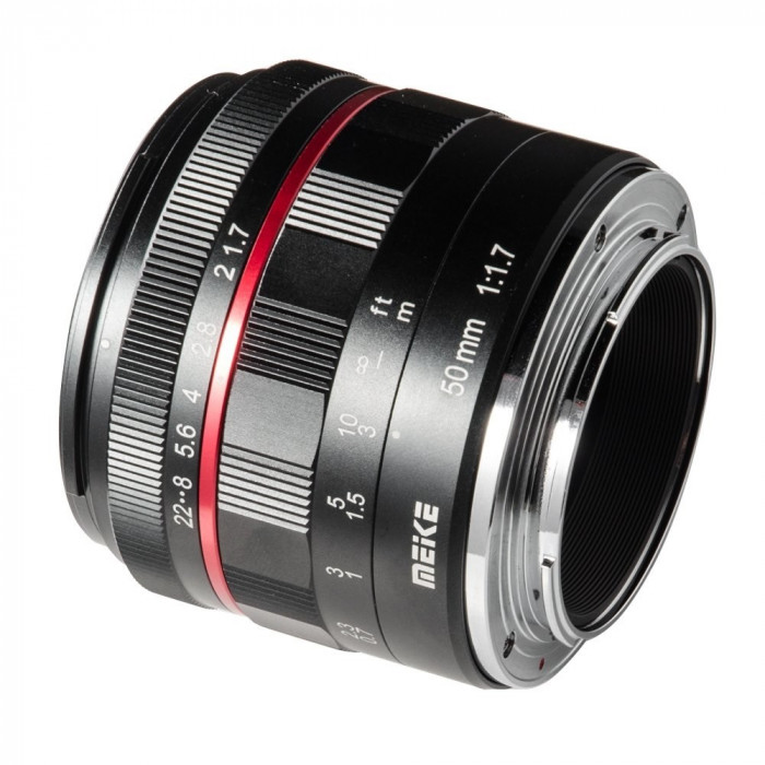 Obiectiv manual Meike 50mm F1.7 pentru MFT M4/3-Mount