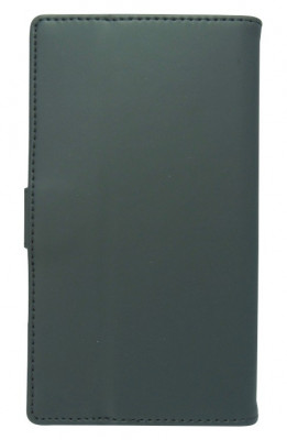 Husa tip carte cu stand universala reglabila (Modern) neagra pentru telefoane cu diagonala de 4,7 - 5,1 inch foto