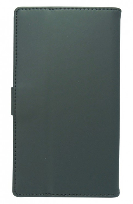 Husa tip carte cu stand universala reglabila (Modern) neagra pentru telefoane cu diagonala de 4,7 - 5,1 inch