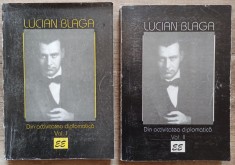 Din activitatea diplomatica - Lucian Blaga// 2 vol., dedicatie Pavel Tugui foto