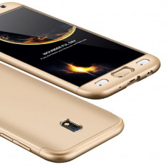 Husa 360 Full Body Fata Spate Samsung Galaxy J5 2017 J530 golden foto