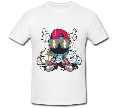 Tricou &amp;quot; Graffiti character simple berwarna &amp;quot; foto