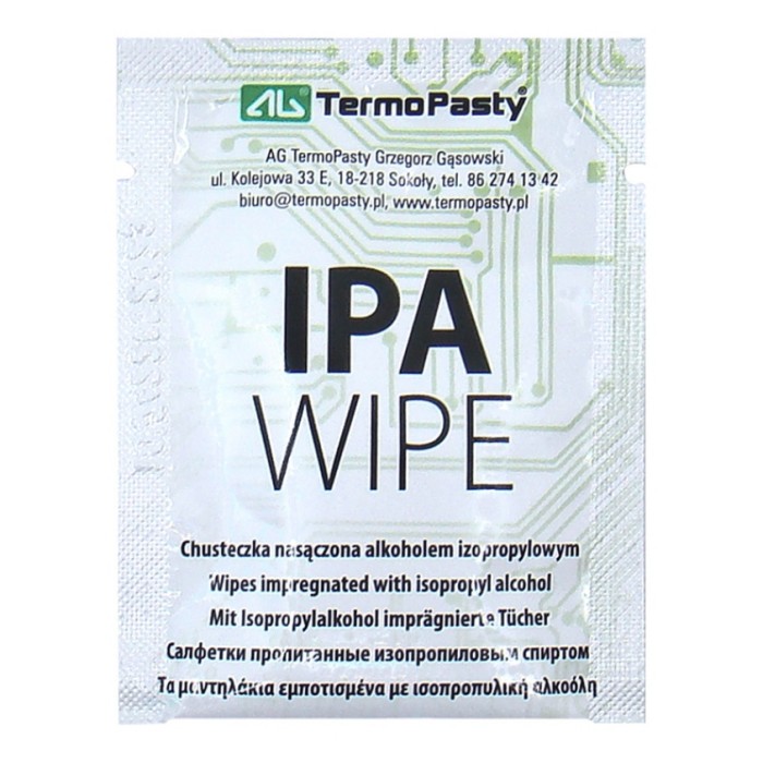 Servetele impregnate cu alcool izopropilic, pentru curatat, aplicatii tehnice multiple, 25 bucati, TermoPasty, CHE1653