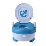 Olita pentru copii, flippy, +1an, portabila, design cu ancora, cu capac, model prietenos, non-toxic, compartiment detasabil, cu manere, cu 4 picioare,
