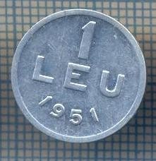 AX 794 MONEDA- ROMANIA - 1 LEU -ANUL 1951 -STAREA CARE SE VEDE foto