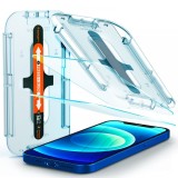 Set 2 x Folie protectie telefon, Spigen, Pentru Apple iPhone 12/12 Pro, Transparent