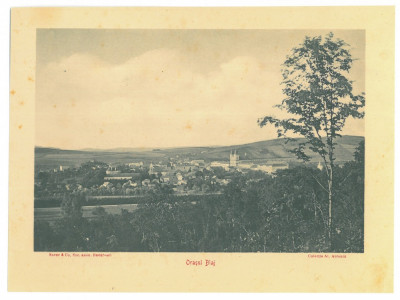 2693 - BLAJ, Panorama si Mitropolia, Romania - old card 18.5/13.5 cm - unused foto