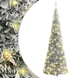 Cumpara ieftin Brad de Crăciun artificial pop-up cu zăpadă, 200 LED-uri 210 cm