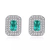 Cercei ARGINT Green Crystal Luxury Arg398G, Argintboutique