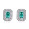 Cercei ARGINT Green Crystal Luxury Arg398G