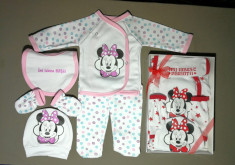 Set 5 piese pentru bebe Mini Mouse, fabricat in Romania - rosu foto