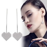 Cumpara ieftin Cercei Fir , zPixel Heart, , Argint 925 rodiati E i Cubic Zirconia