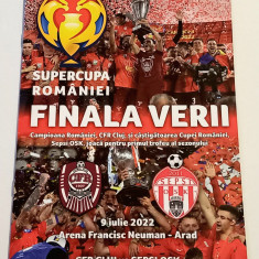 Program meci fotbal CFR CLUJ - SEPSI OSK (Supercupa Romaniei 09.07.2022)