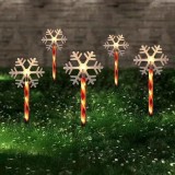 Set 5 decoratiuni solare luminoase, 40cm, 4 modele, panou solar