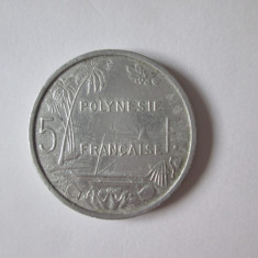 Polinezia franceză 5 Francs 1965 an rar