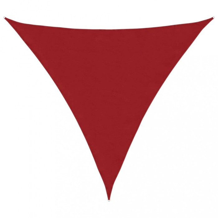 Parasolar, rosu, 4x4x4 m, tesatura oxford, triunghiular