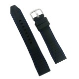 Curea Ceas Silicon Negru Cusatura Albastra 20mm WZ2100