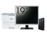 Pachet Calculator Second Hand Lenovo M80q Mini PC, Intel Core i5-10400T 2.00 - 3.60GHz, 16GB DDR4, 256GB SSD + Monitor 19&amp;quot; &amp; Imprimanta Brother H