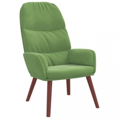 Scaun de relaxare, verde deschis, catifea foto