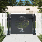 Poarta pentru gradina, antracit, 105x80 cm, otel, design copac GartenMobel Dekor, vidaXL