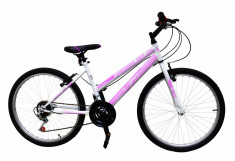 Bicicleta MTB Dame TEC Eros , culoare Alb/Roz Roata 26&amp;quot; OtelPB Cod:202623000108 foto
