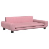 Cumpara ieftin Canapea pentru copii, roz, 100x54x33 cm, catifea