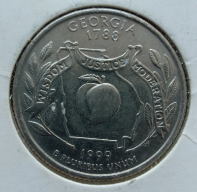 (M2191) MONEDA SUA - QUARTER DOLLAR 1999, LIT. D - GEORGIA foto