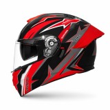Cumpara ieftin Casca Moto/Scuter Flip-Up FIXATO Viper, Viziera Dubla, Protectie UV, Modulabila, Rosu, Marime 57-59cm