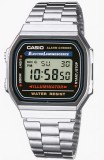 Cumpara ieftin Ceas unisex digital Casio A168WA, quartz, bratara din otel inoxidabil, iluminare electroluminiscenta, alarma si cronometru