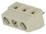 Regletă Conexiuni PCB 90&deg; 5mm 3 Piste 13.5A