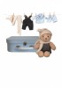 Ursulet Plus Morris cu Valiza Egmont Toys, 3+ luni, Multicolor, 28cm, Jucarie Plus Copii, Baieti/Fete